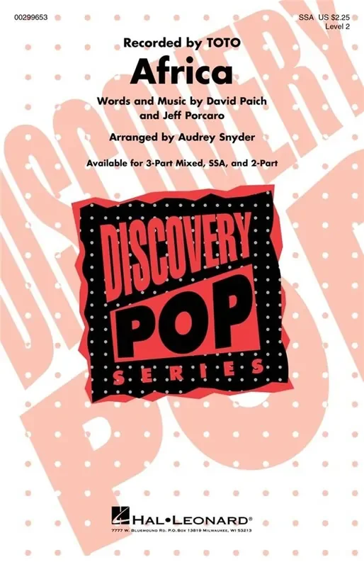 David Paich Africa (Arr. Audrey Snyder) Frauenchor mit Begleitung