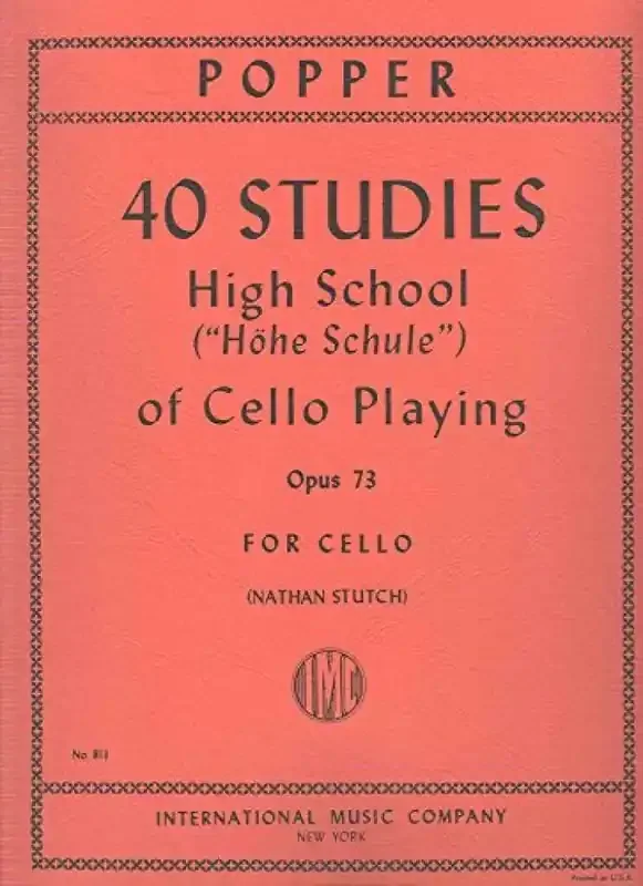 David Popper 40 Studies – High School of Cello playing op 73 Cello Solo