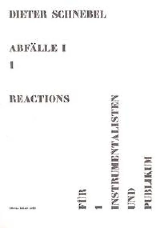 Dieter Schnebel réactions Kammerensemble