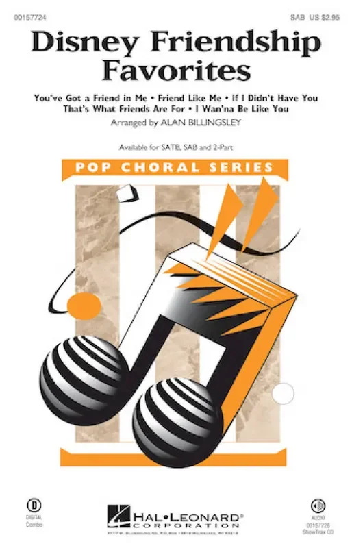 Disney Friendship Favorites (Arr. Alan Billingsley) Gemischter Chor mit Begleitung