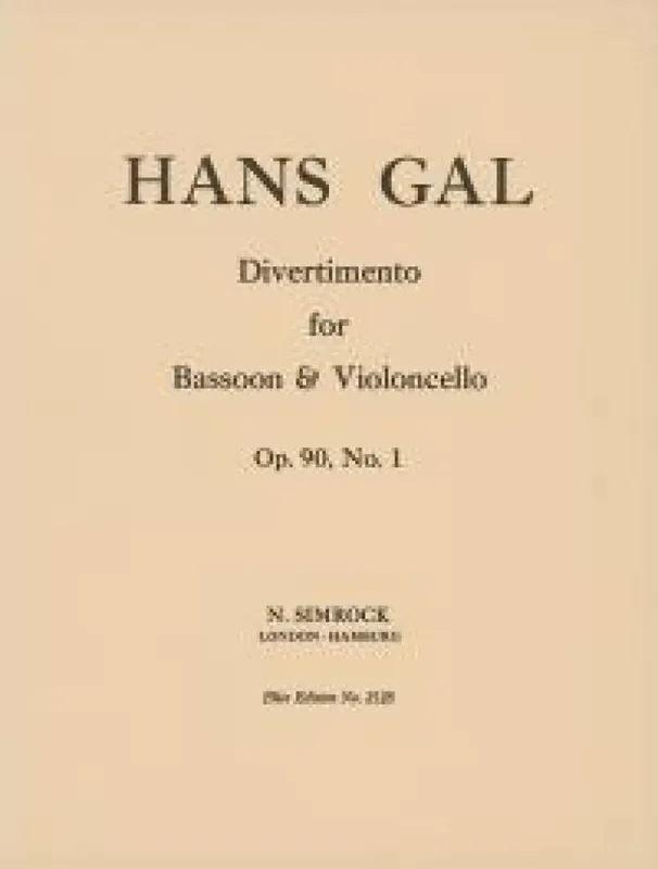 Divertimento op. 90-1 Fagott mit Begleitung