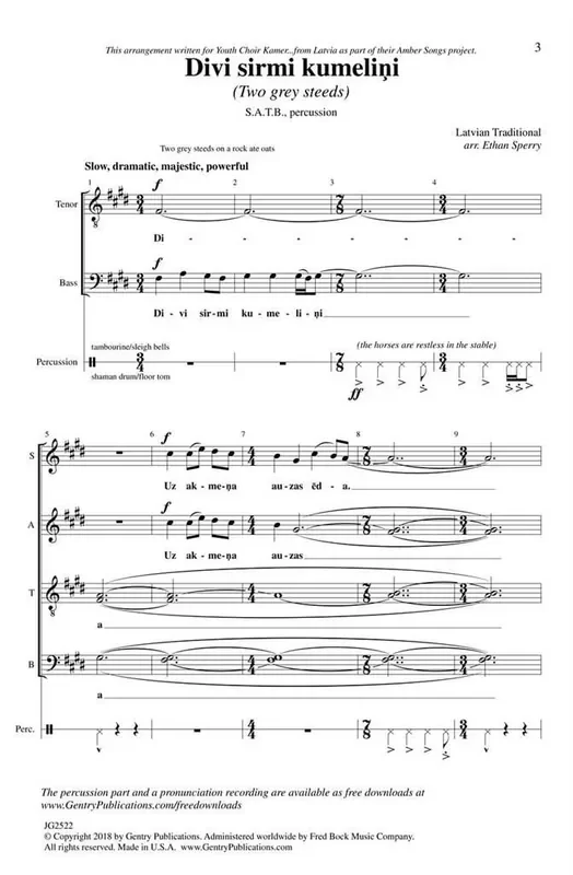 Divi Sirmi Kumelini (Arr. Ethan Sperry) Gemischter Chor mit Begleitung