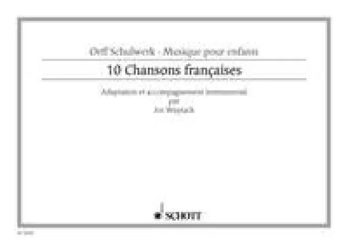 Dix Chansons Françaises Kammerensemble