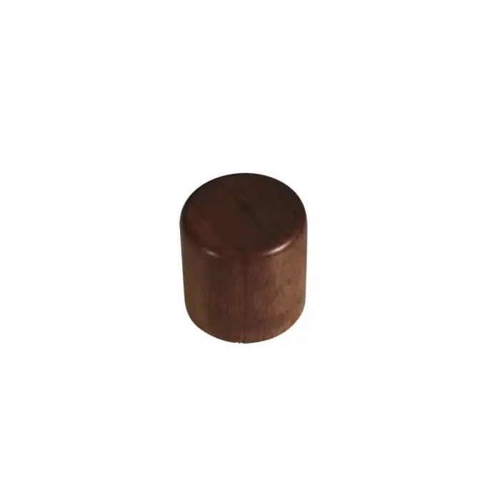 Dome knob, wood, walnut, 18x18mm