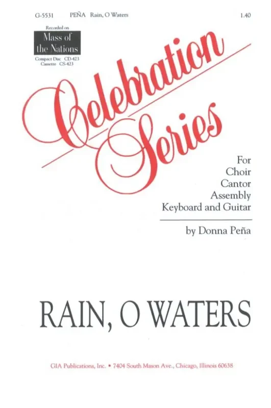 Donna Pena Rain, O Waters (Arr. Paul Gerike) Gemischter Chor mit Klavier/Orgel