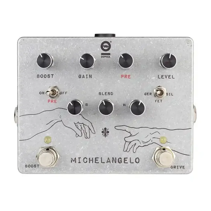 Dophix MICHELANGELO overdrive plus, handbuilt analog effects pedal, w/ boost, blend and clipping selector