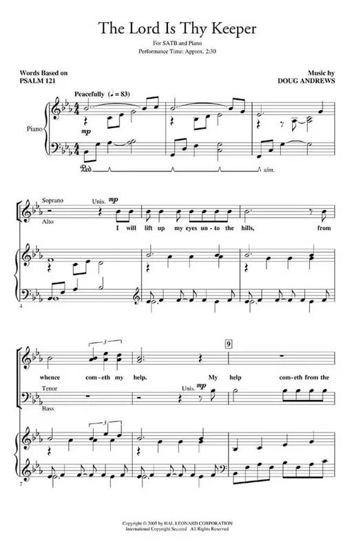Doug Andrews The Lord Is Thy Keeper Gemischter Chor mit Begleitung