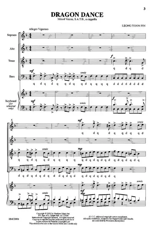 Dragon Dance Gemischter Chor A cappella