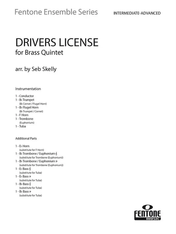 Drivers License (Arr. Seb Skelly) Blechbläser Ensemble