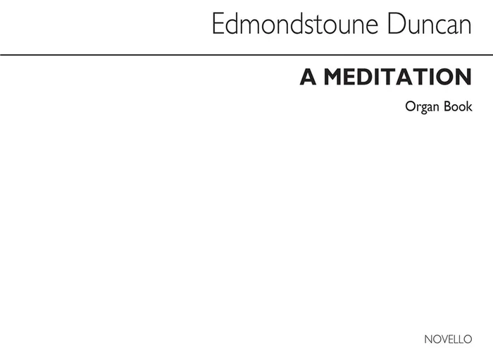 Duncan Edmondstoune A Meditation Organ Orgel