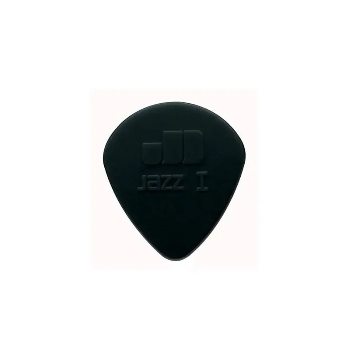 Dunlop Nylon Jazz picks, stiffo nylon, black, 24-pack, round tip, 1.10 mm.