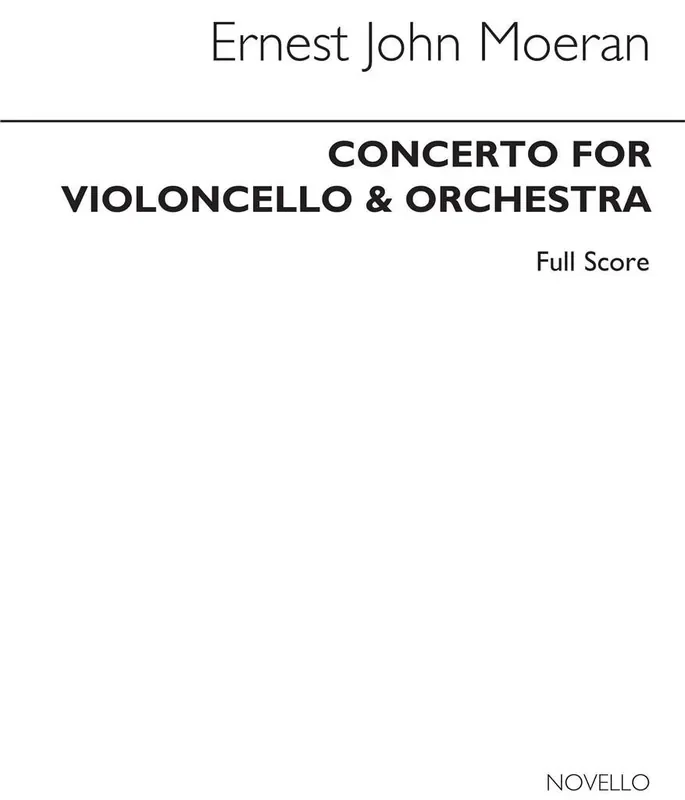 E.J. Moeran Concerto For Cello (Full Score) Orchester mit Solo