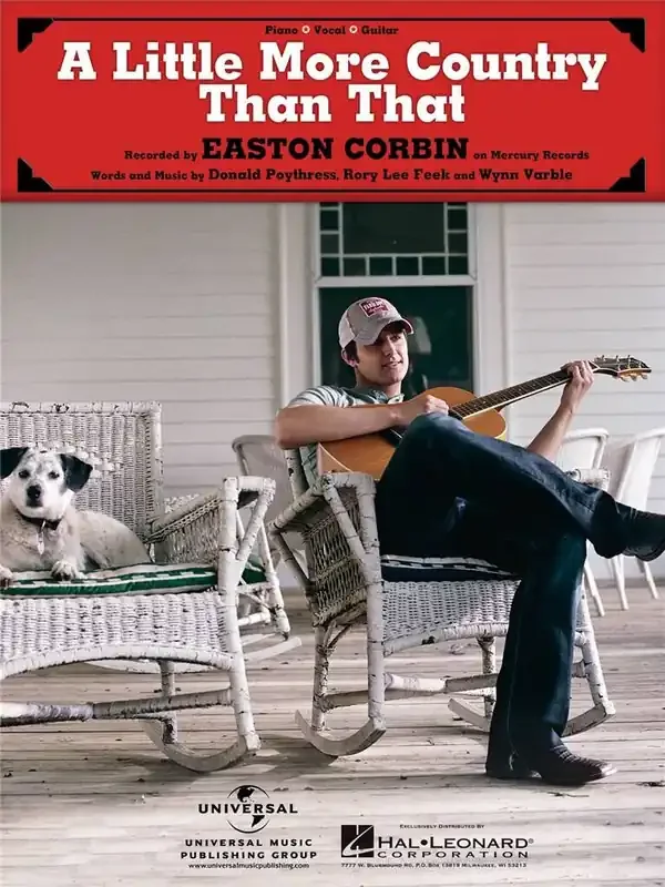Easton Corbin A Little More Country Than That Klavier, Gesang, Gitarre (Songbooks)