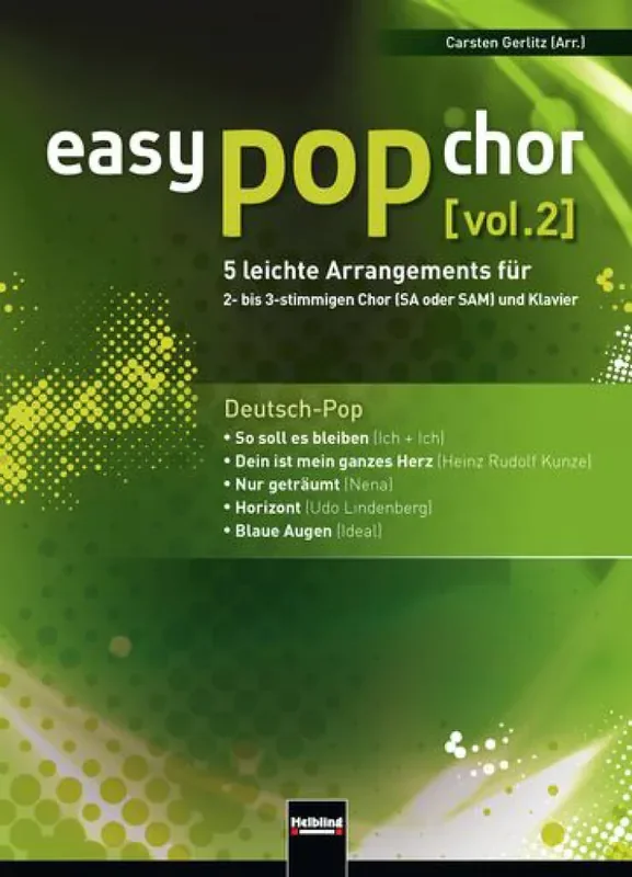 Easy Pop Chor 2 Deutsch-Pop Gemischter Chor mit Klavier/Orgel