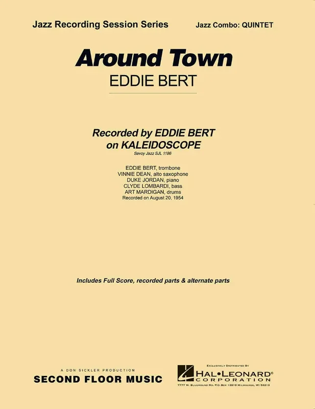 Eddie Bert Around Town Full Score Jazz Ensemble