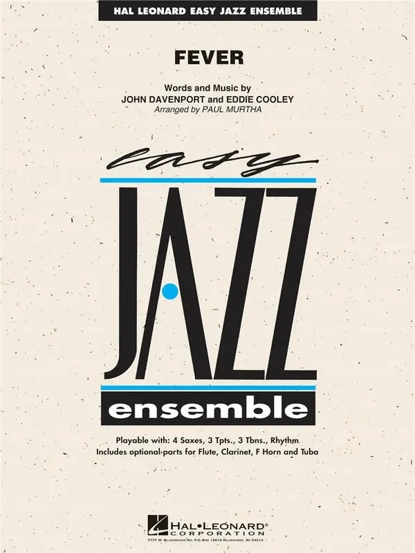 Eddie Cooley Fever (Arr. Paul Murtha) Jazz Ensemble