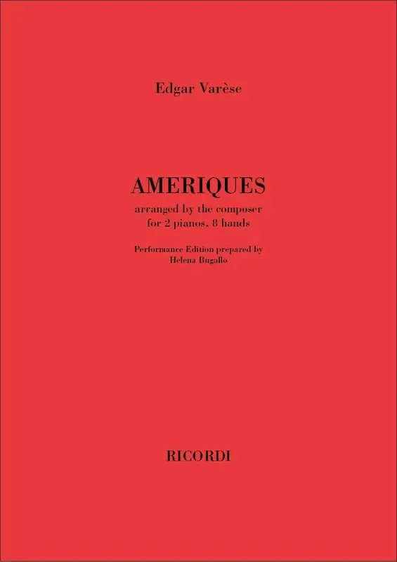 Edgar Varèse Ameriques Klavier Duett