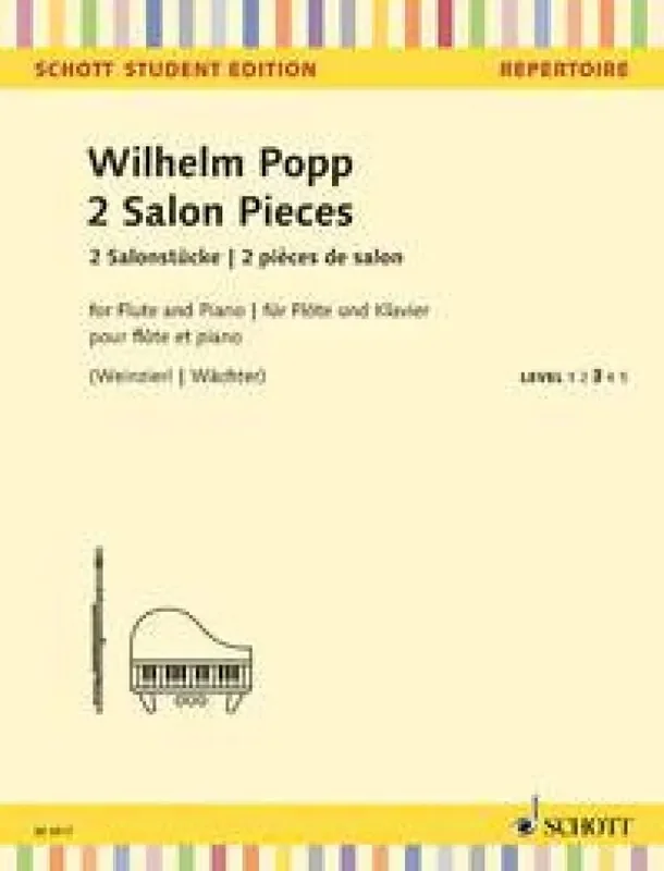 Edmund Waechter 2 Salon Pieces Flöte mit Begleitung