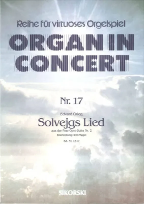 Edvard Grieg Solvegs Lied (Peer Gynt 2) Orgel