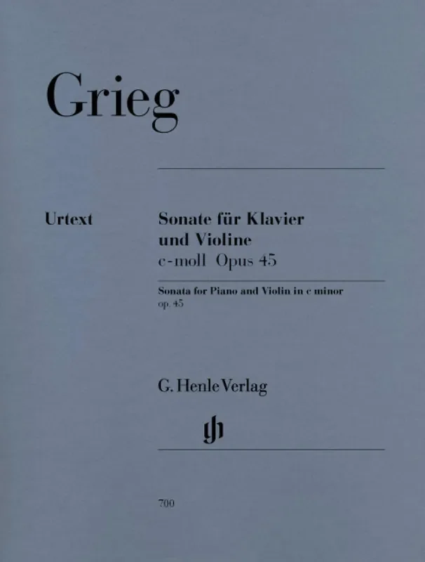 Edvard Grieg Sonata For Piano And Violin In C Minor Op.45 Violine mit Begleitung