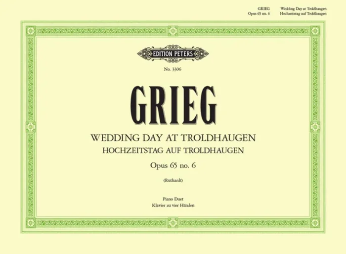 Edvard Grieg Wedding Day At Troldhaugen Op.65 No.6 Klavier vierhändig