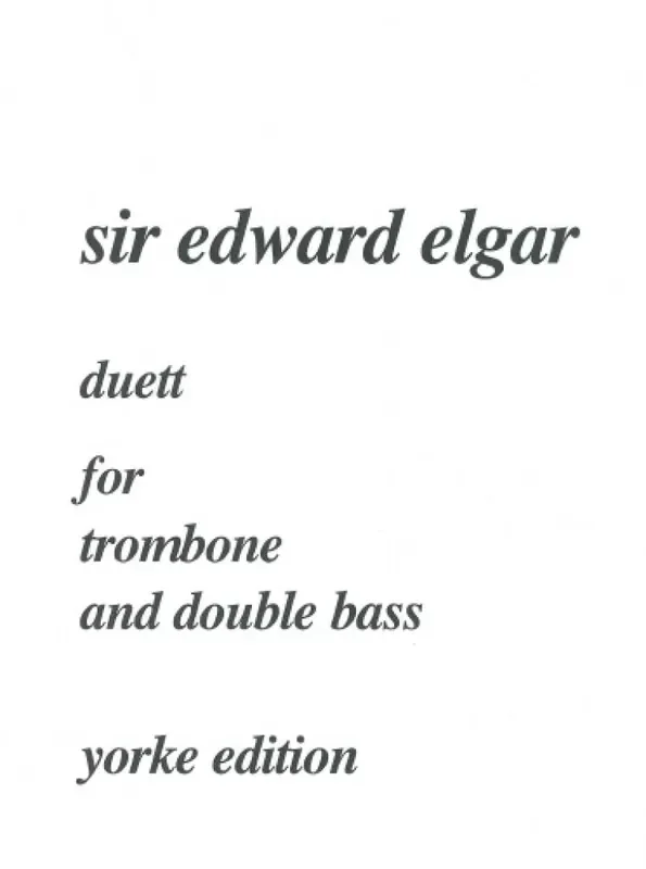 Edward Elgar Duett For Trombone And Double Bass Gemischtes Duett
