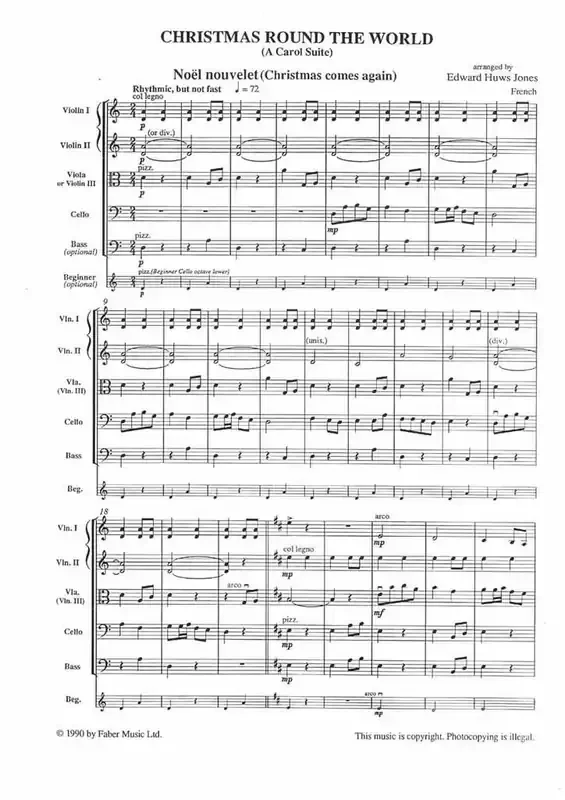 Edward Huws Jones Christmas Round the World. Stringsets ps Streichensemble