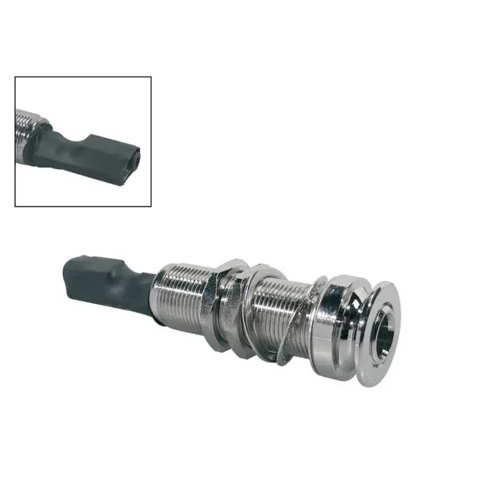 Eindknop jack, 2,5mm female jack – 6,3mm female jack, nikkel