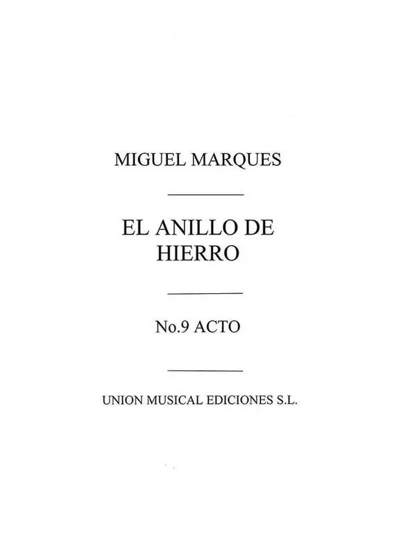 El Anillo De Hierro Preludio Acto Iii Gemischter Chor mit Ensemble