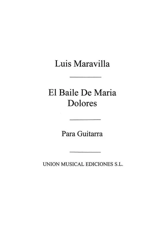 El Baile De Maria Dolores, Soleares Gitarre Solo