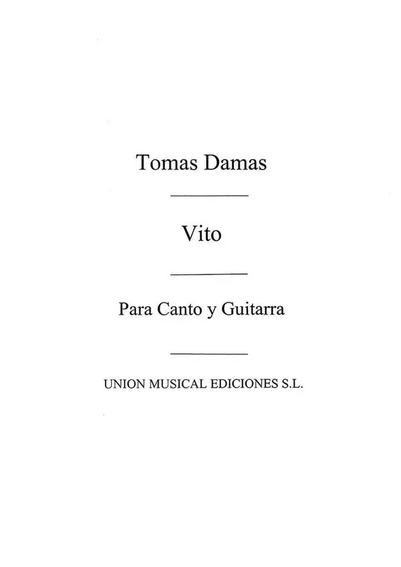 El Vito Cancion Andaluza Gesang mit Gitarre