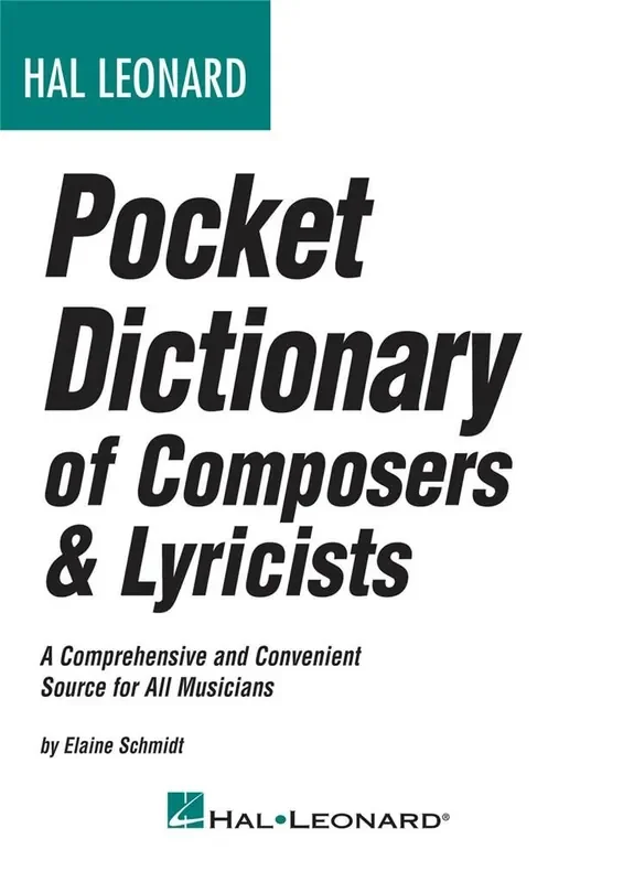 Elaine Schmidt Hal Leonard Pocket Dictionary Compos & Lyric