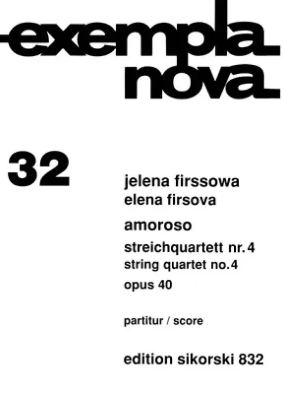 Elena Firsova Amoroso Streichquartett