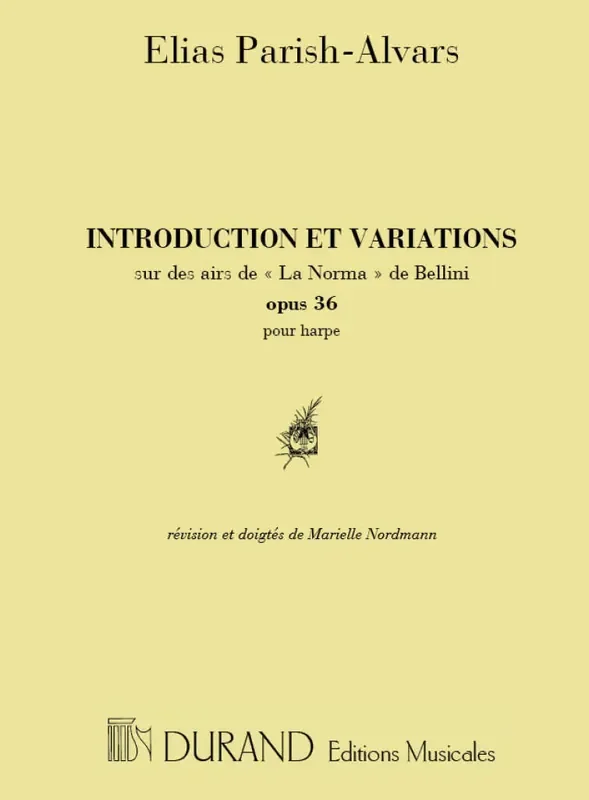 Elias Parish Alvars Introduction et Variations Harfe Solo