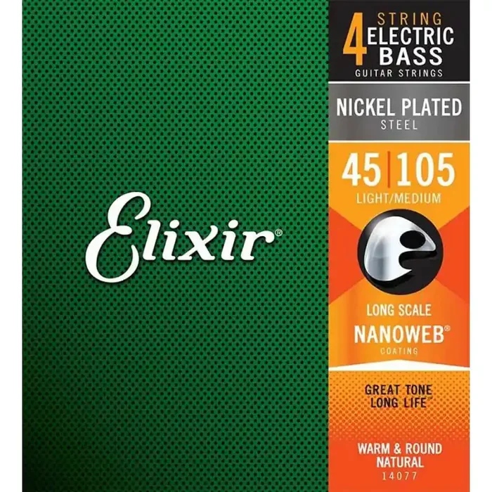 Elixir Nanoweb string set electric bass coated, 045-065-085-105