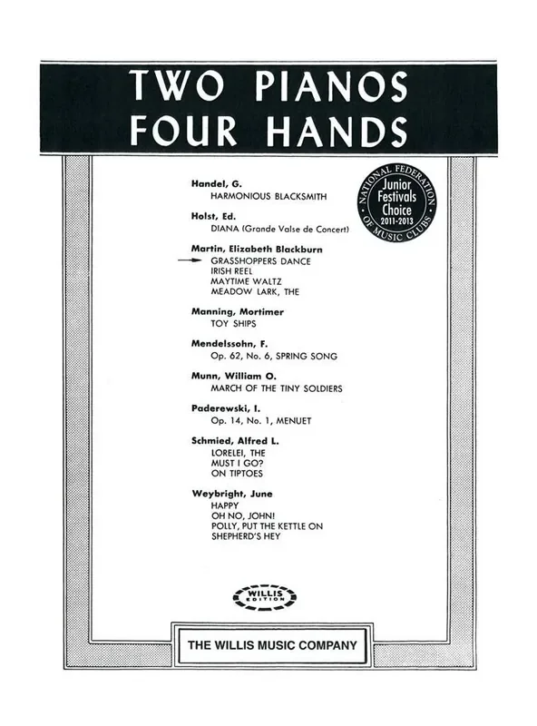 Elizabeth Blackburn Martin Grasshopper‘s Dance Klavier Solo