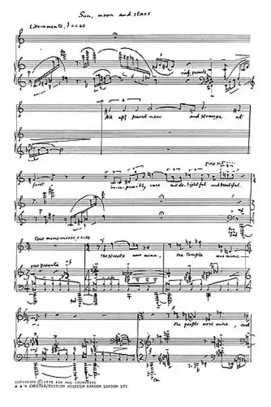 Elizabeth Maconchy The Sun, Moon and Stars Gesang mit Klavier