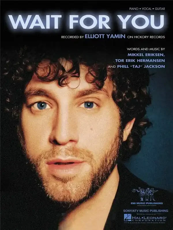 Elliott Yamin Wait for You Klavier, Gesang, Gitarre (Songbooks)