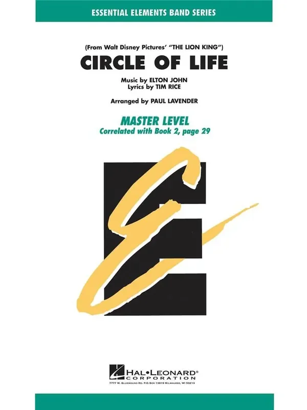 Elton John Circle of Life (Arr. Paul Lavender) Blasorchester
