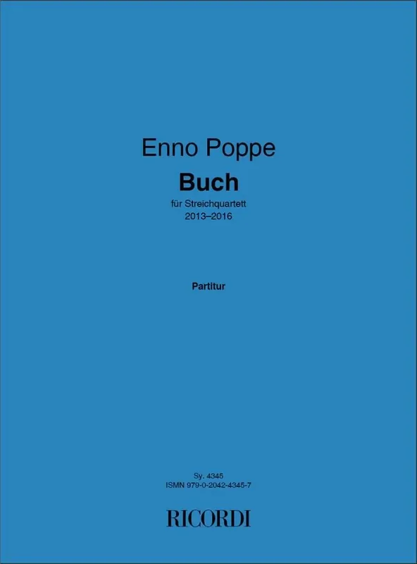 Enno Poppe Buch Streichquartett