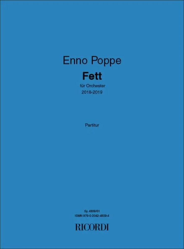 Enno Poppe Fett Orchester