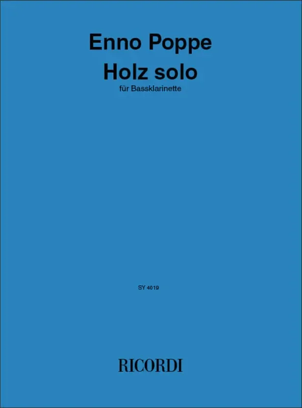 Enno Poppe Holz solo Bassklarinette