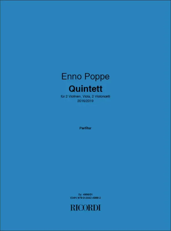 Enno Poppe Quintett Streichquintett