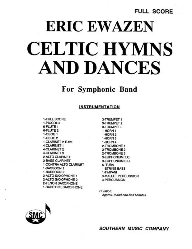 Eric Ewazen Celtic Hymns And Dances Blasorchester