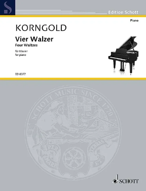 Erich Wolfgang Korngold Four waltzes Klavier Solo