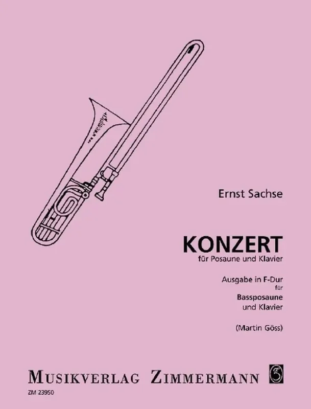 Ernst Sachse Konzert in F-Dur (Arr. Martin Göss) Posaune mit Begleitung