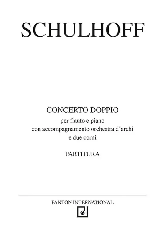 Erwin Schulhoff Concerto Doppio WV 89 Orchester
