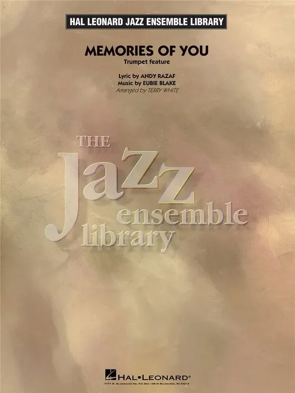 Eubie Blake Memories of You (Trumpet Feature) (Arr. Terry White) Jazz Ensemble