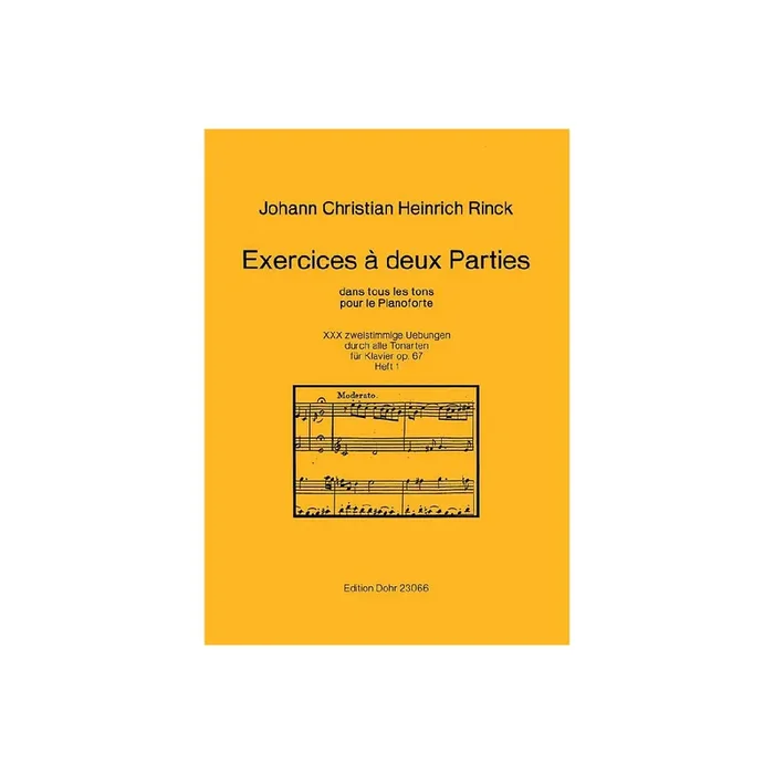 Exercices a deux parties dans tous les tons vol.1 pour piano