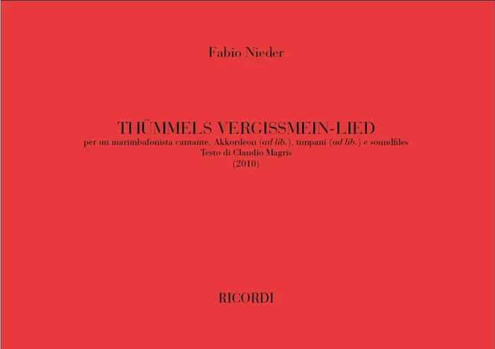 Fabio Nieder Thummels Vergissmein-Lied Kammerensemble